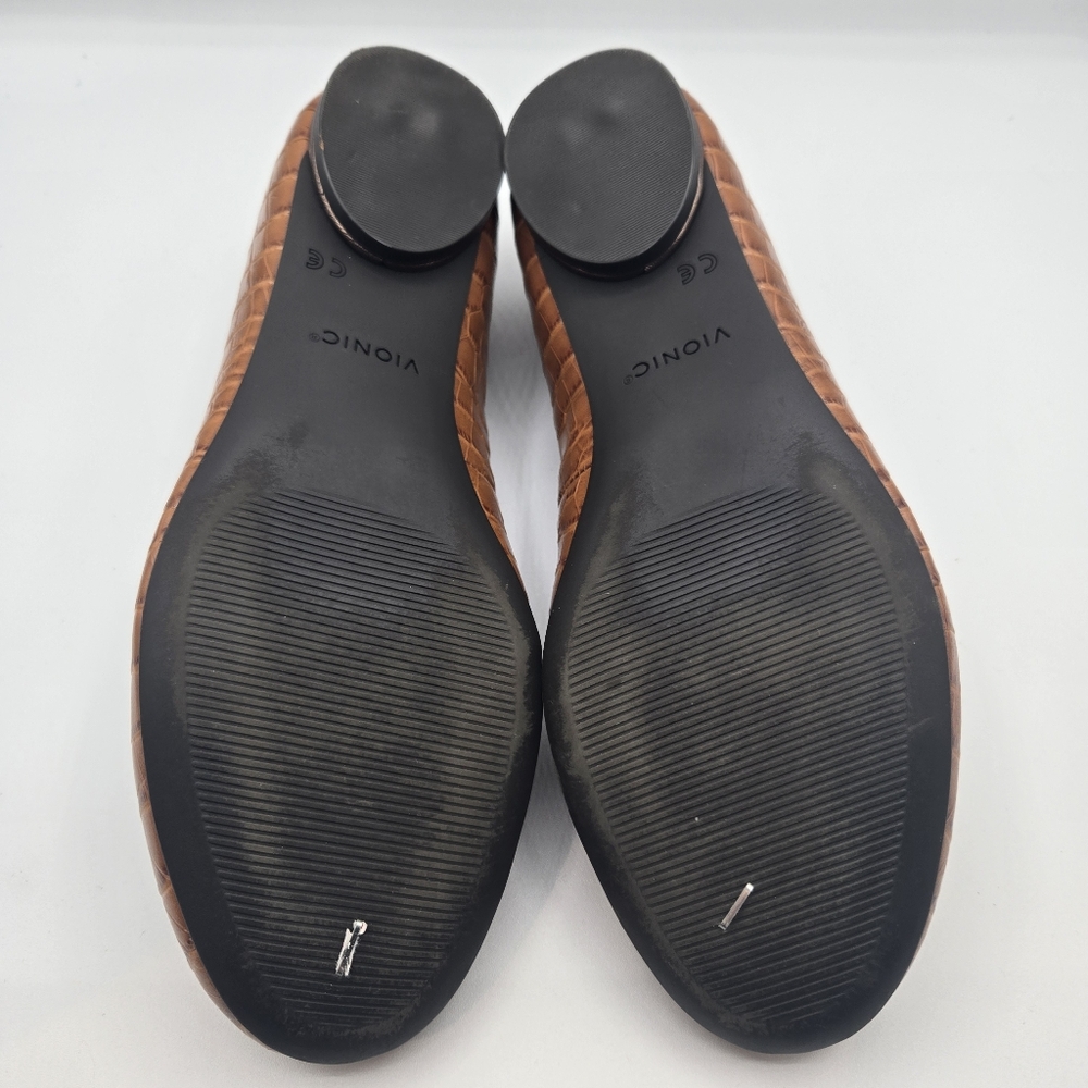 Vionic Brown Croc-Embossed Ballet Flats - Picture 8 of 8